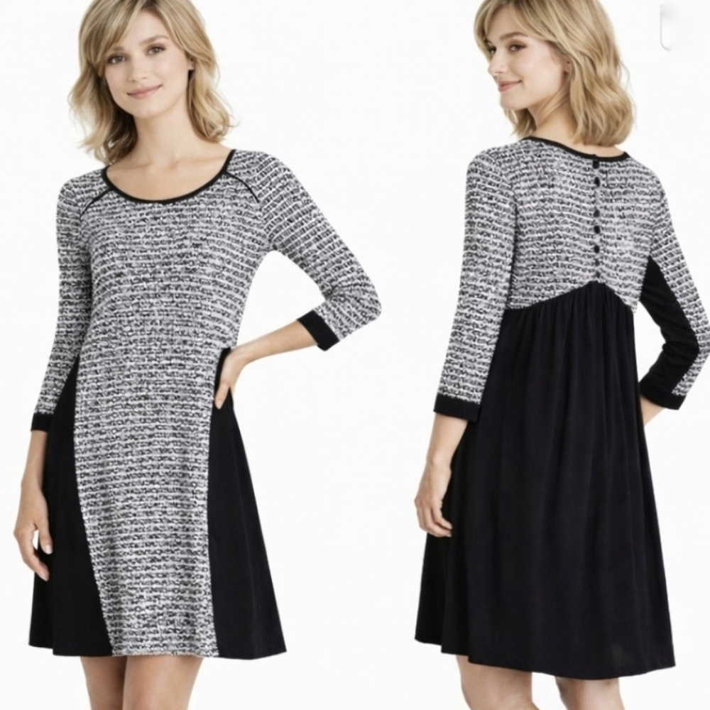 Maeve Anthropologie Striped Boucle Dress Pockets S